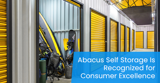 Abacus self storage is recognized for consumer excellence